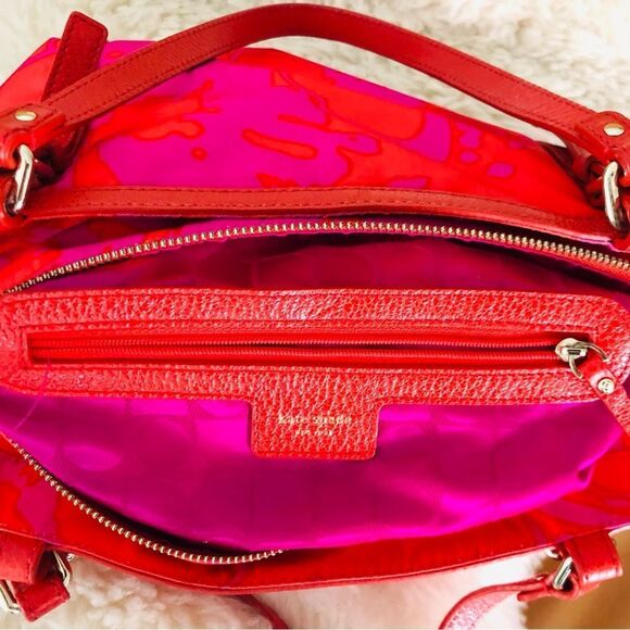Kate Spade Tropical Red and Pink Floral Medium Tote Bag - Picture 6 of 10